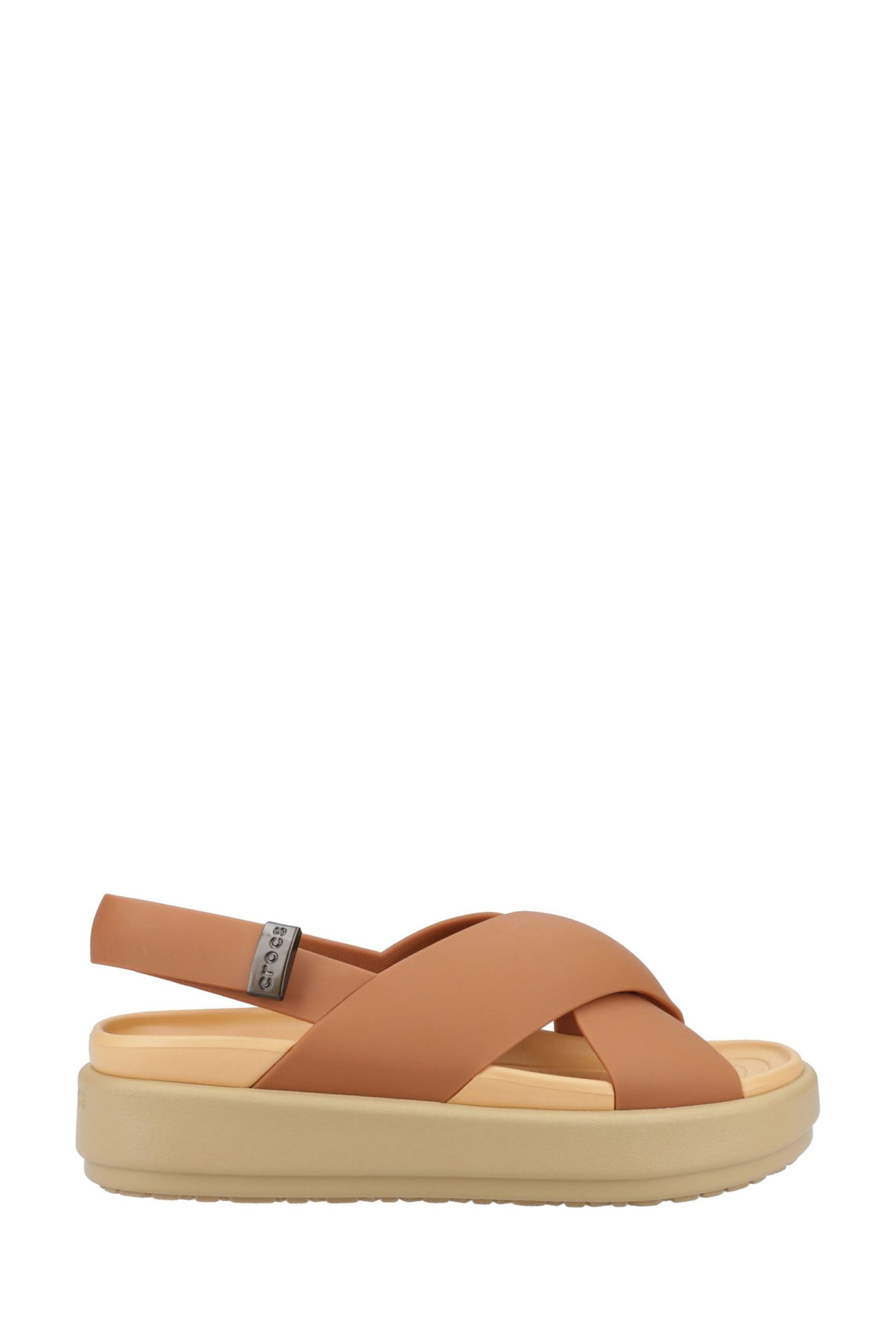 Buy Crocs Brown Brooklyn Luxe Cross Strap Sandals from Next Canada