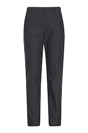 Mountain Warehouse Black Womens Hiker Lightweight Stretch UV Protect Walking Trousers - Image 1 of 4