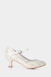 Joe Browns Silver Shimmery Jacquard Mary Janes Shoes - Image 1 of 5