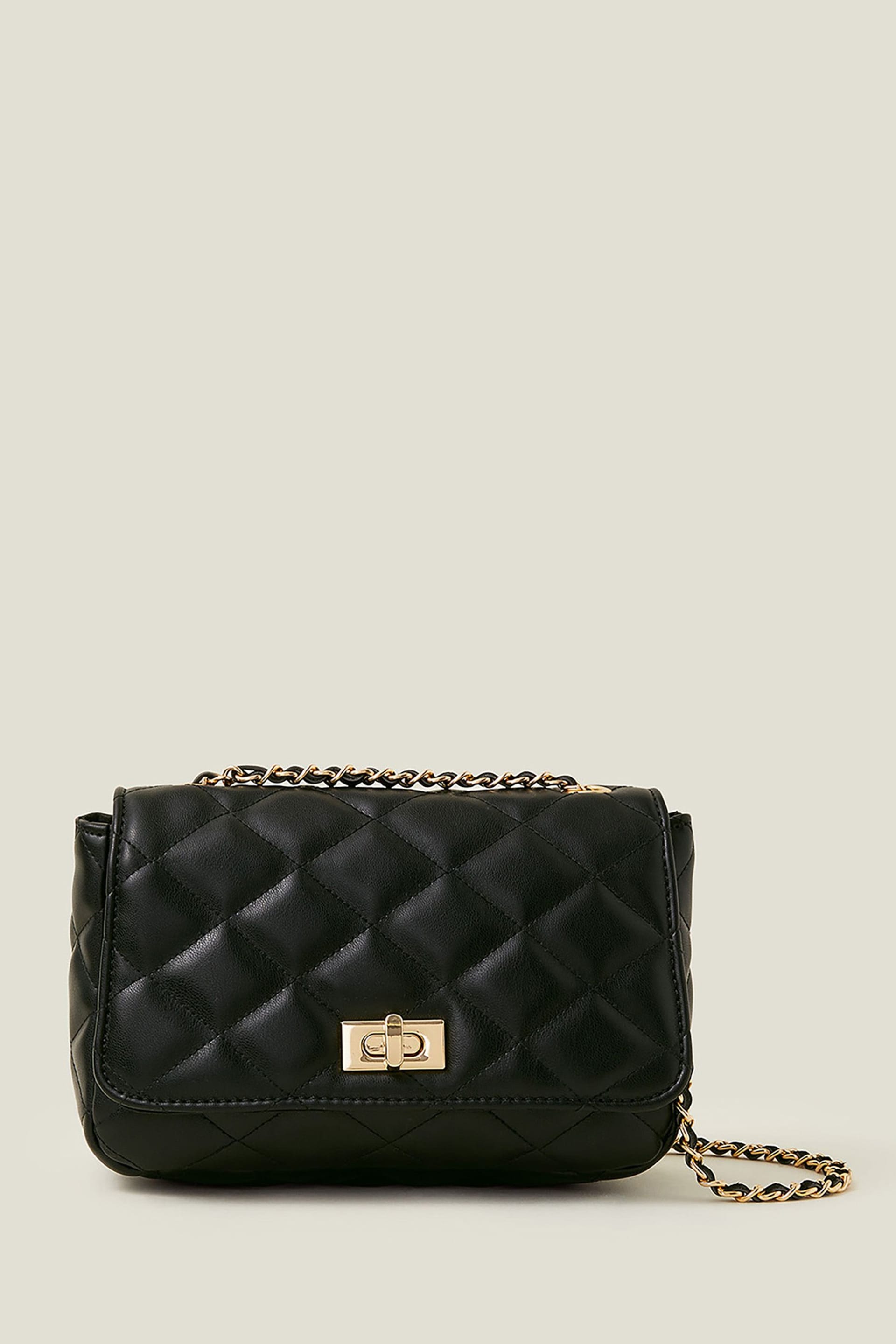 Accessorize Black Quilted Cross-Body Bag - Image 2 of 4