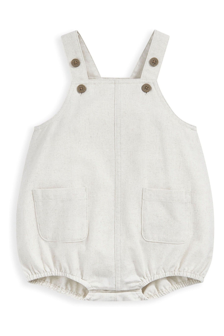 Mamas & Papas x Laura Ashley Cream Nutmeg Print Shirt And Dungaree Set 2 Piece - Image 5 of 5