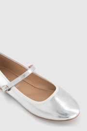 Office Metallic Flower Mary Jane Ballerinas - Image 3 of 3