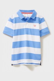 Crew Clothing Company Blue Plain Cotton Casual Polo Shirt - Image 1 of 3