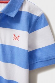 Crew Clothing Company Blue Plain Cotton Casual Polo Shirt - Image 3 of 3