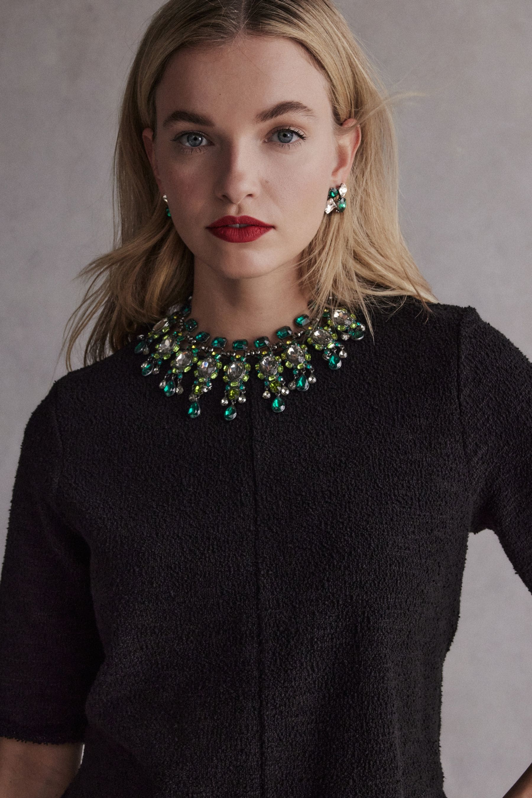 Buy Green Tabitha Simmons Elizabeth Jewelled Necklace from the Next UK online shop