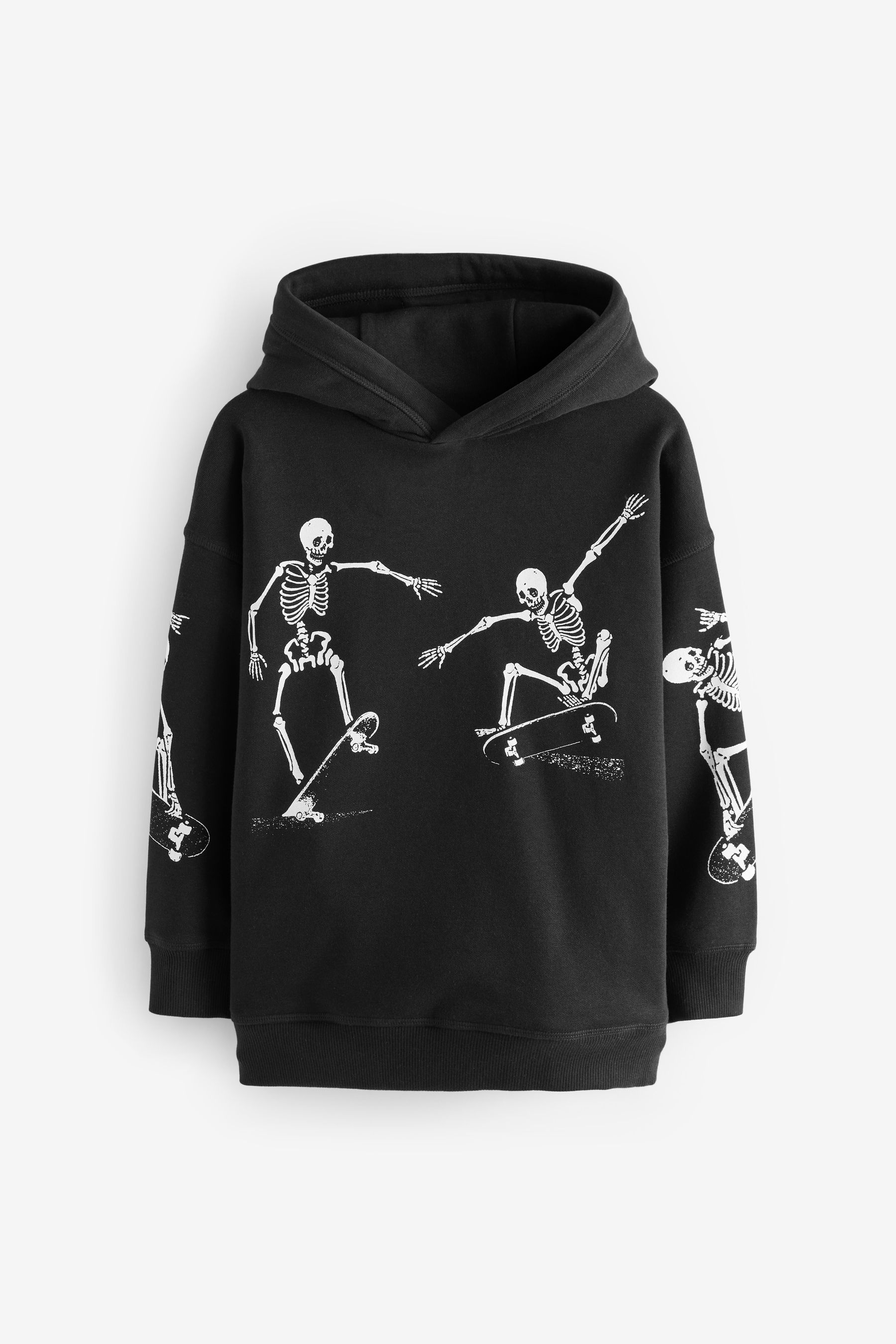 Buy Black Skeleton Print Hoodie 3 16yrs from the Next UK online shop