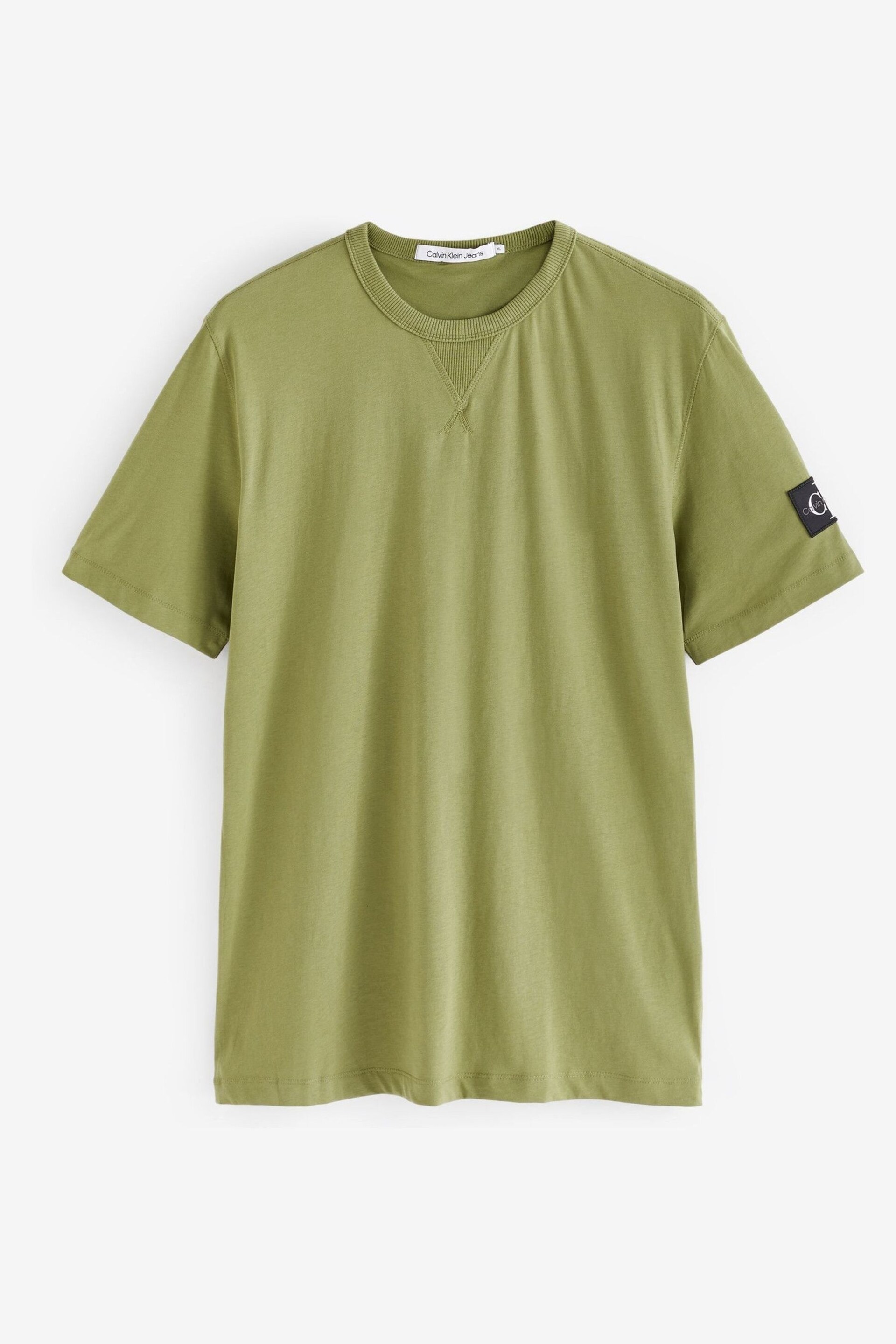 Calvin Klein Green Badge Crew Neck T-Shirt - Image 1 of 5
