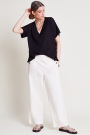 Monsoon Black Bel Button Knit Top - Image 2 of 4
