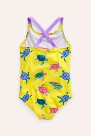 Boden Yellow Cross-Back Printed Swimsuit - Image 2 of 3