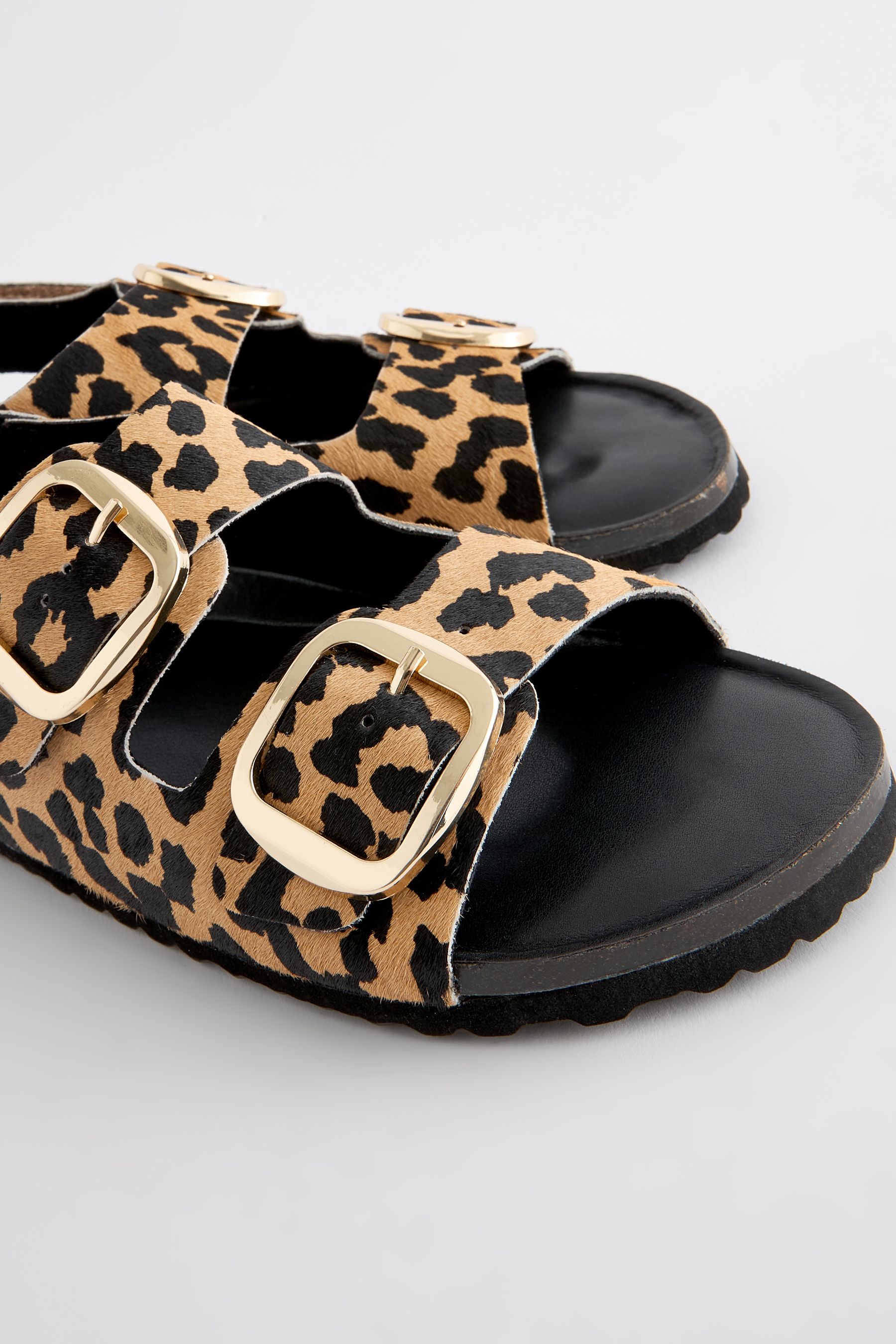 Double strap leopard print sandals new arrivals