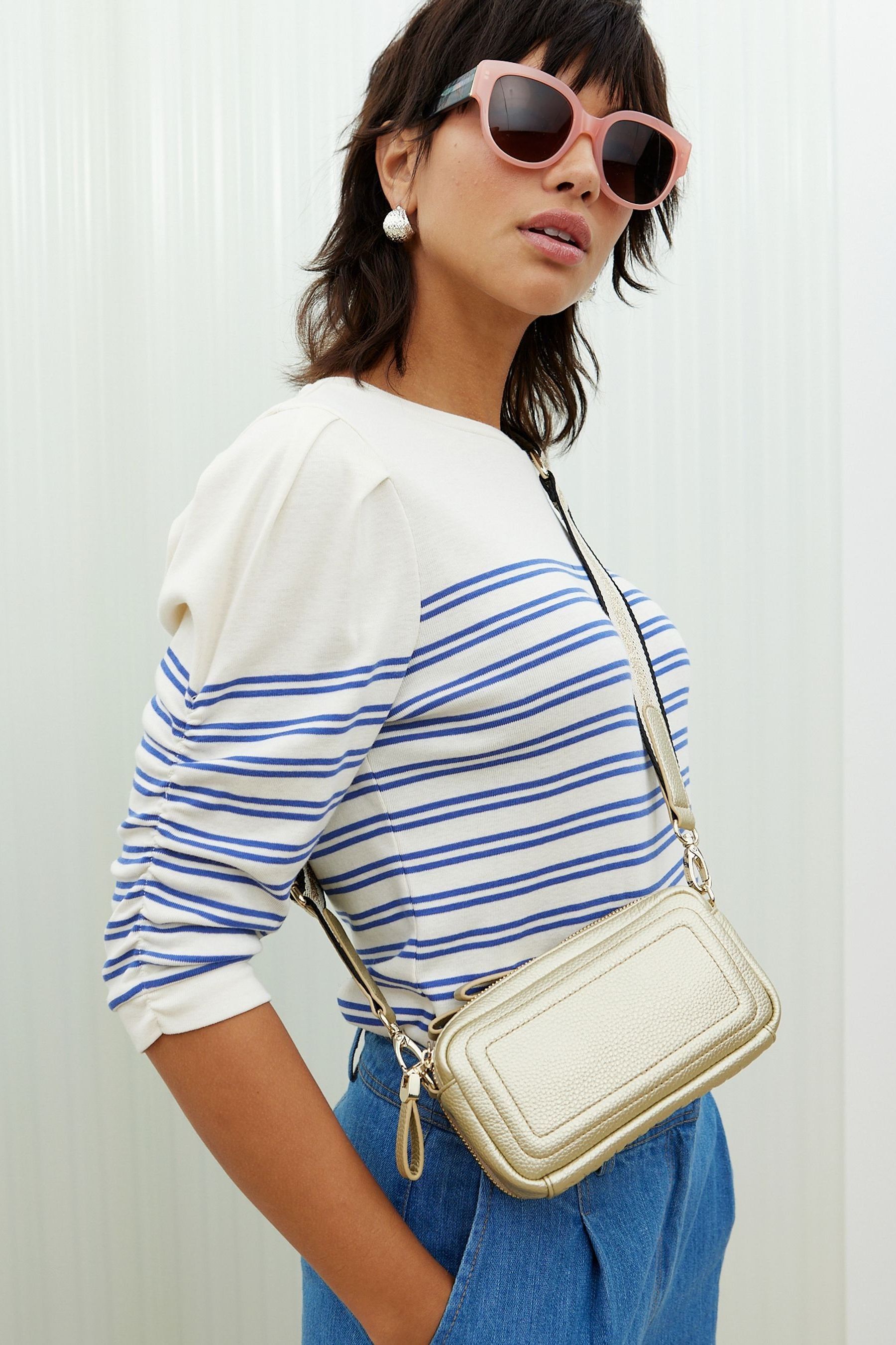 Buy Oliver Bonas Gold Small Simen Cross Body Bag from Next Malta