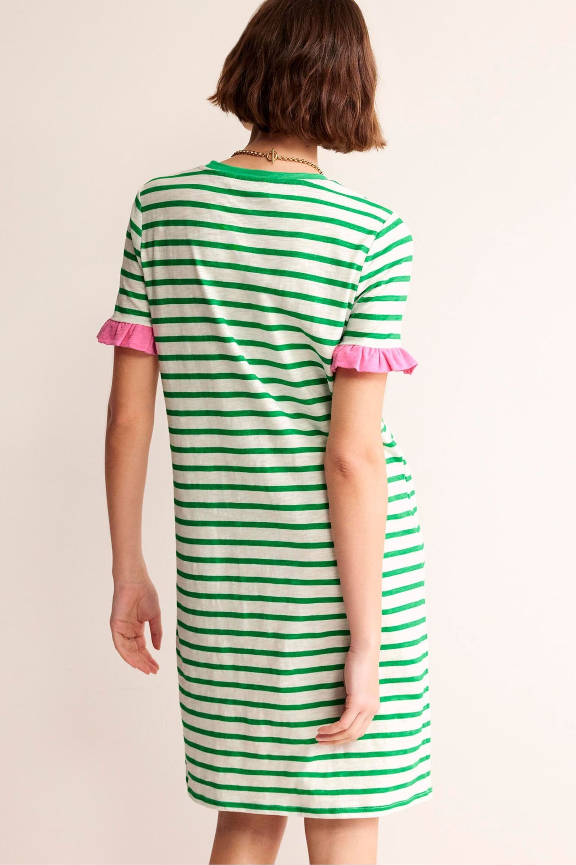 Boden Green Emily Ruffle Cotton Dress - Image 3 of 5