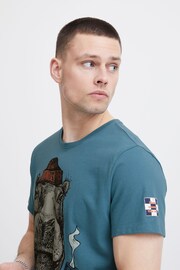 Blend Blue Dark Printed Short Sleeve T-Shirt - Image 3 of 5