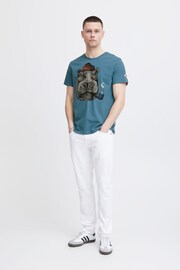 Blend Blue Dark Printed Short Sleeve T-Shirt - Image 4 of 5
