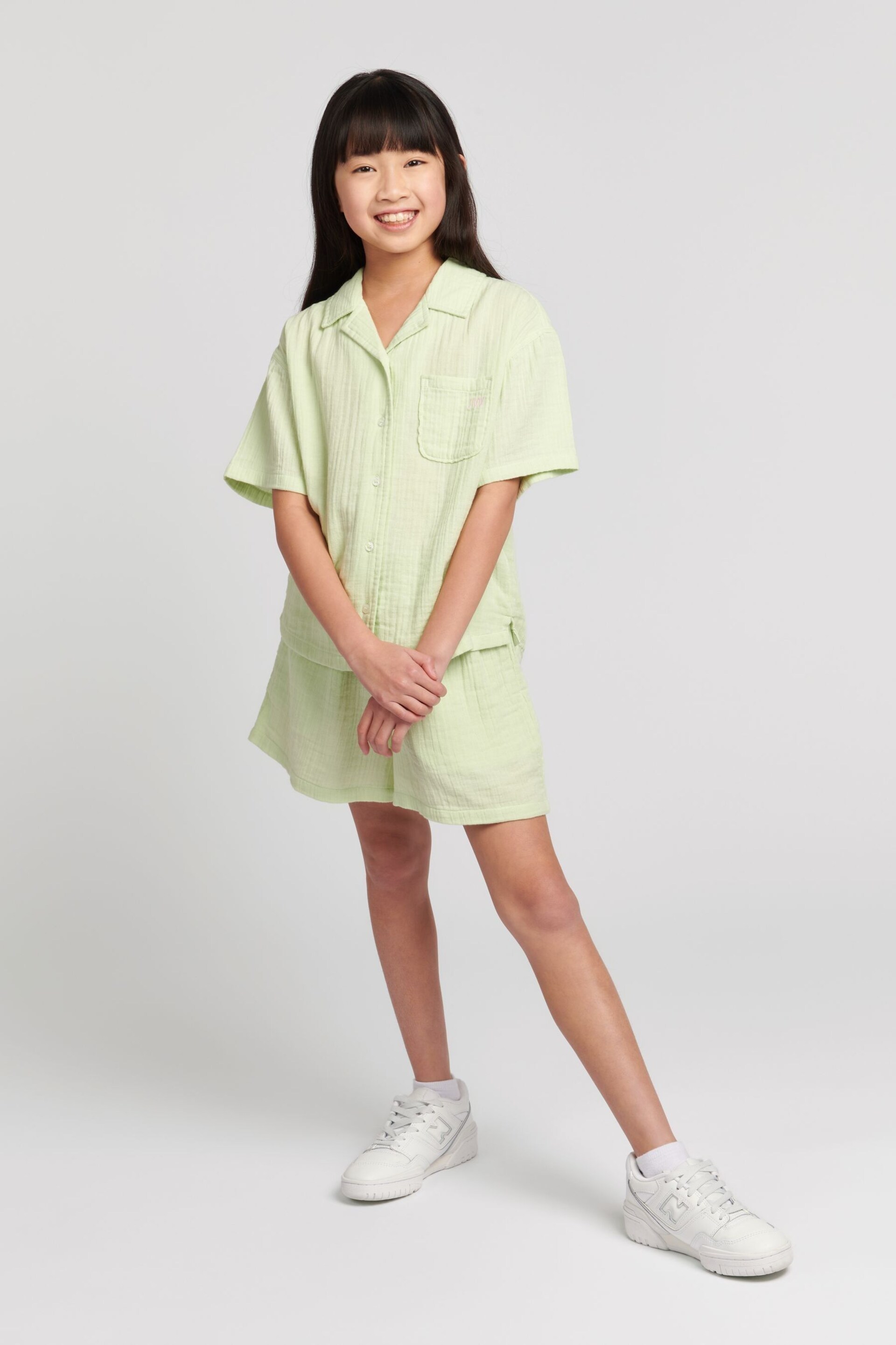 Jack Wills Relaxed Fit Girls Green Cuban Shirt - Image 2 of 8