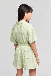 Jack Wills Relaxed Fit Girls Green Cuban Shirt - Image 3 of 8