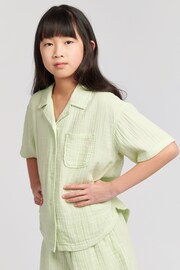 Jack Wills Relaxed Fit Girls Green Cuban Shirt - Image 5 of 8