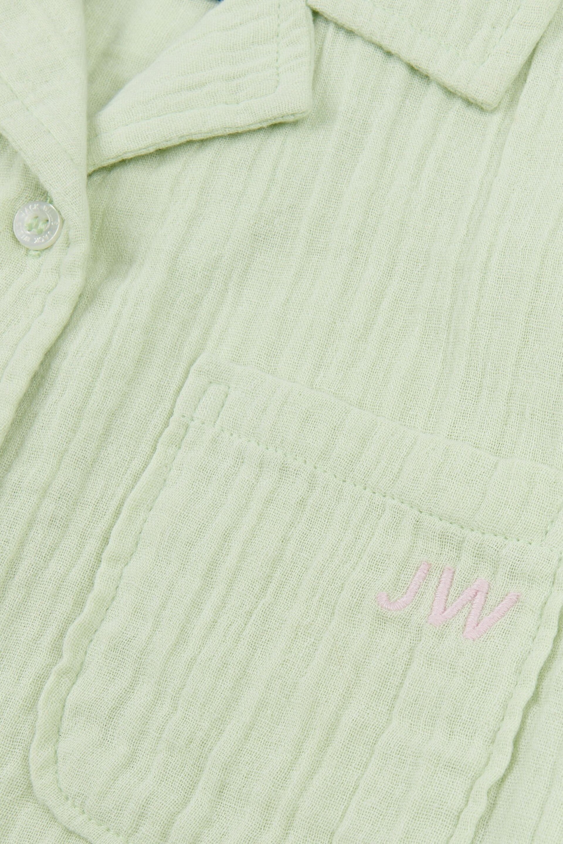 Jack Wills Relaxed Fit Girls Green Cuban Shirt - Image 8 of 8