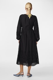 Y.A.S Black Broderie Wrap Maxi Dress - Image 2 of 3