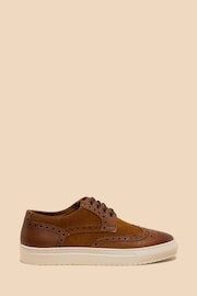 White Stuff Brown Benny Brogue Leather Trainers - Image 1 of 4