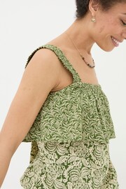 FatFace Green Santos Damask Floral Cami - Image 3 of 4