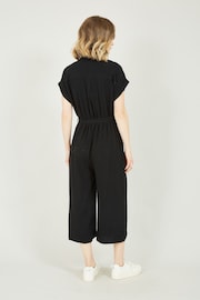 Yumi Black Button up Jumpsuit - Image 4 of 5