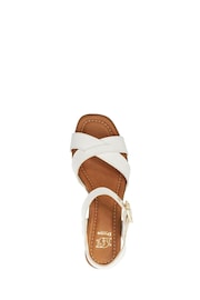 Dune London White Cross Strap Heeled Judies Sandals - Image 4 of 4