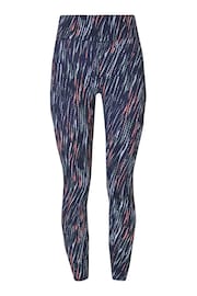 Sweaty Betty Blue Ripple Tie Dye Print 7/8 Length Aerial Core Workout Leggings - Image 9 of 9