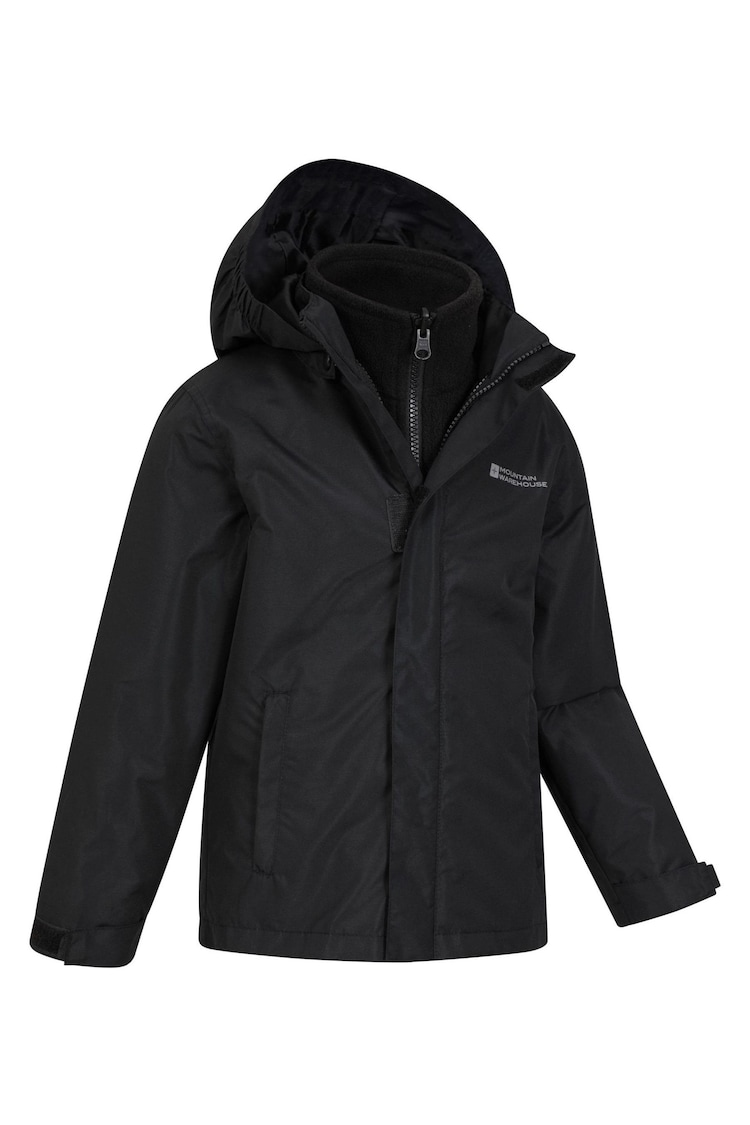 Mountain Warehouse Black Fell Kids 3 In 1 Water Resistant Jacket - Image 3 of 5