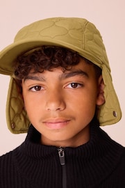 Khaki Green Quilted Trapper Style Cap (3-16yrs) - Image 1 of 6