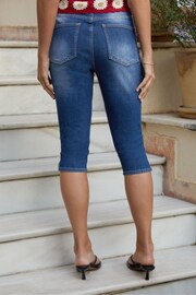 Threadbare Blue Denim Pedal Pusher Style Jeans With Stretch - Image 3 of 3