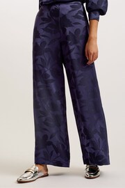 Ted Baker Blue Maurah Wide Leg Trousers - Image 2 of 5