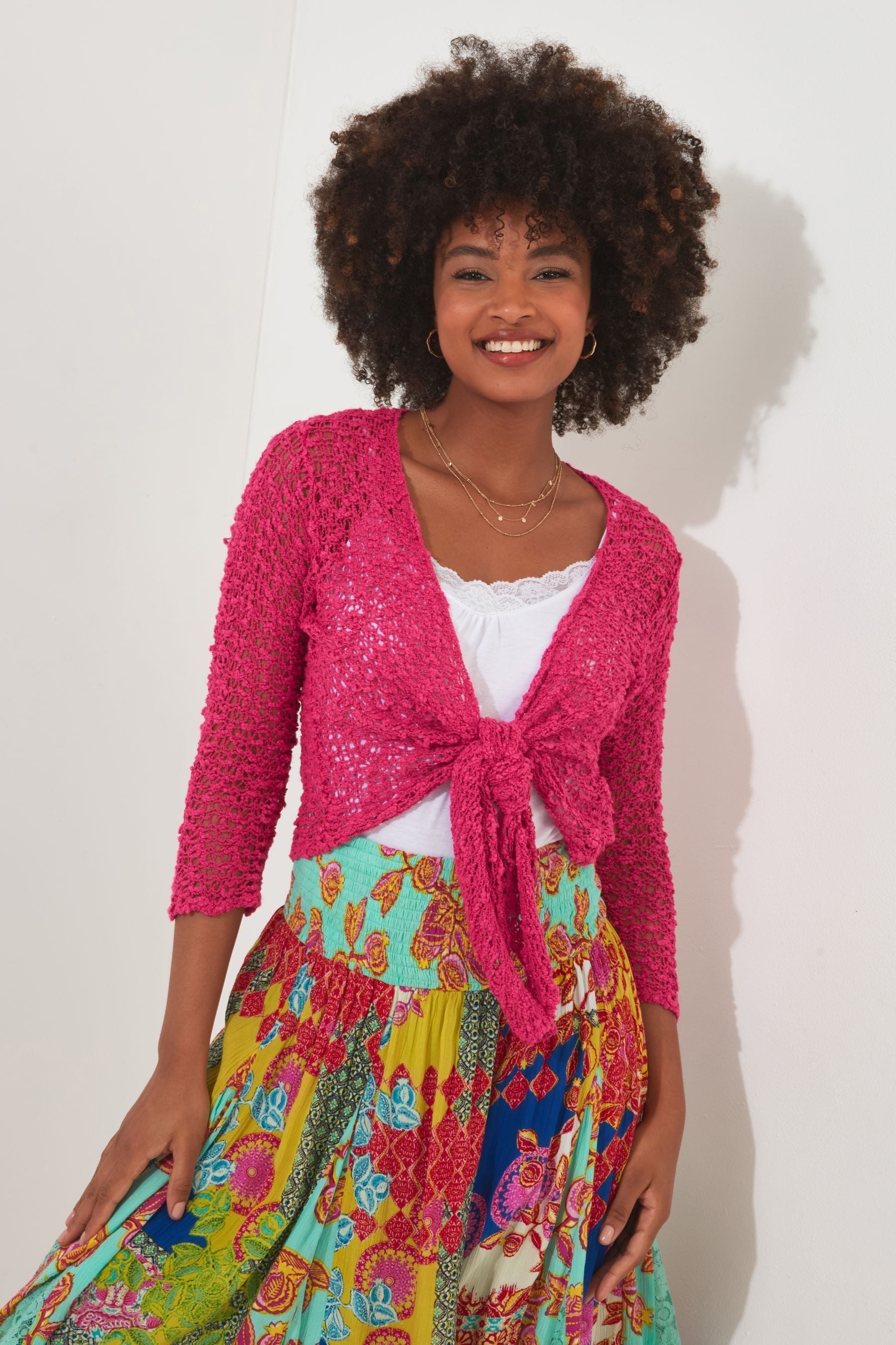 Lightweight tie front cardigan clearance