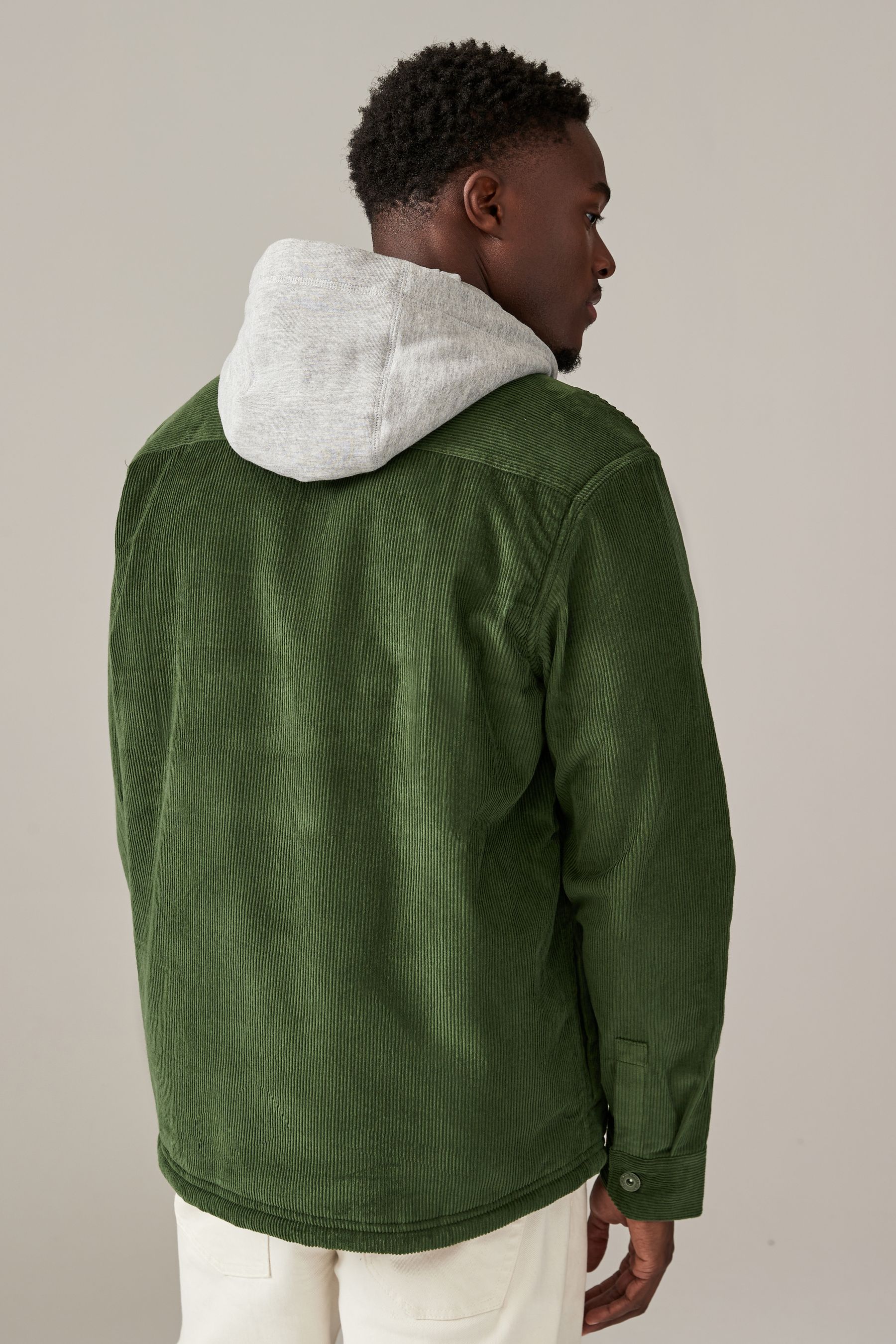 Corduroy jacket with hood new arrivals