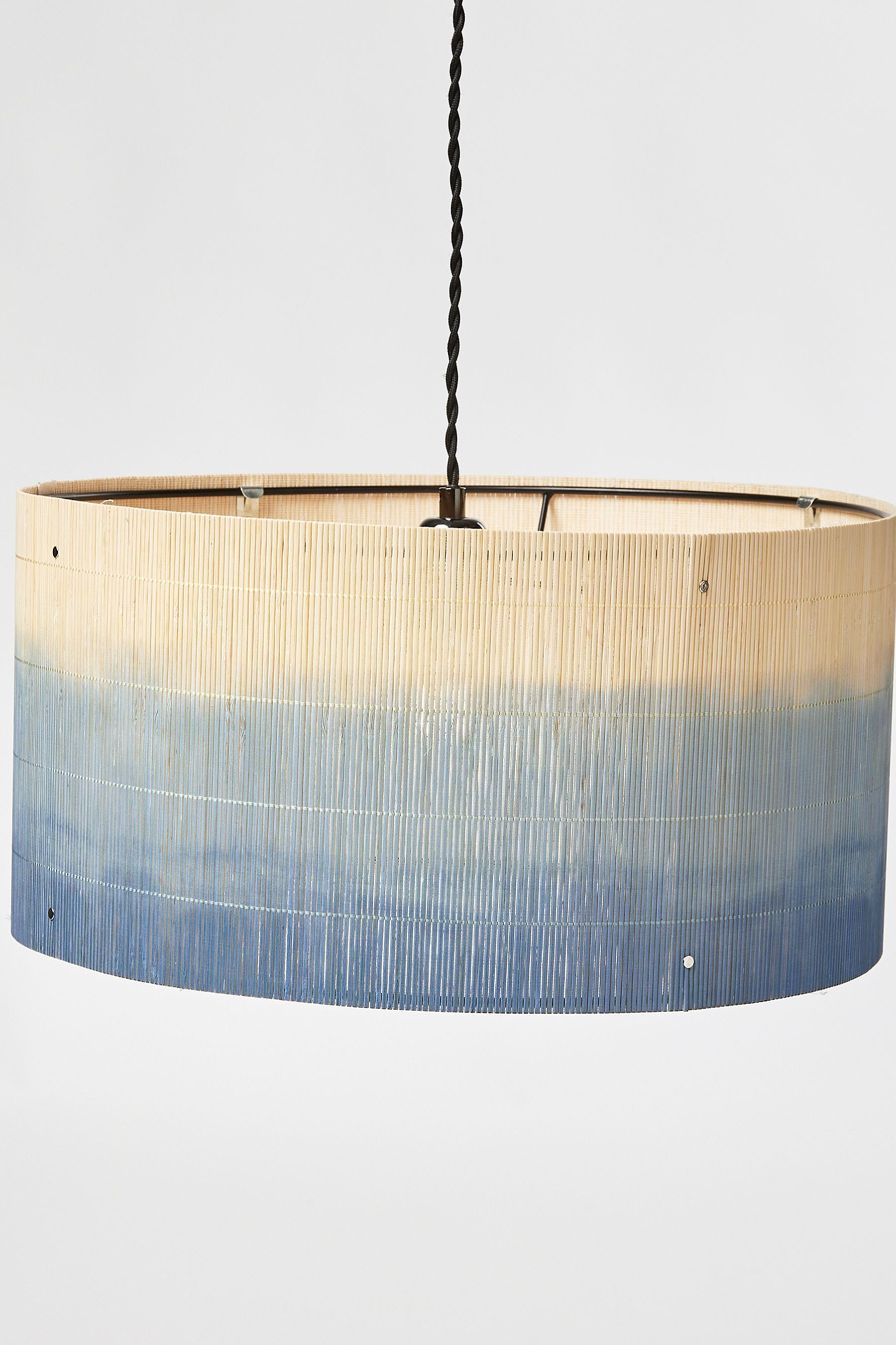 Buy Oliver Bonas Blue Ena Ombre Bamboo Drum Lamp Shade from the AspennigeriaShops online shop