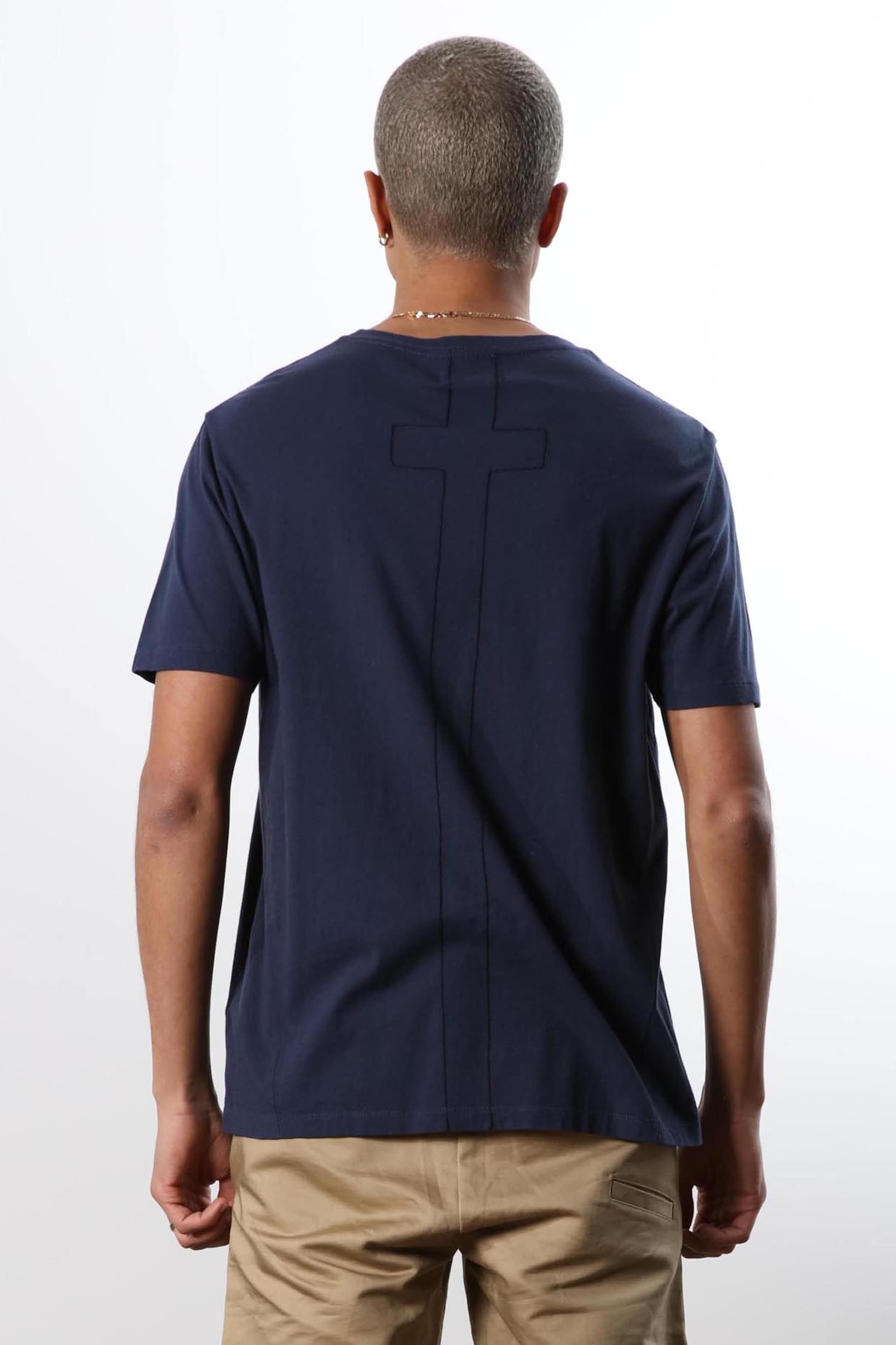 Religion Blue Slim Fit T-Shirt With Chest Logo - Image 2 of 3