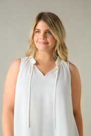 Live Unlimited Curve - White Ruffle Neck Blouse - Image 2 of 4