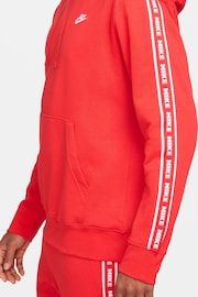 Nike Red Club Fleece Hooded Tracksuit - Image 5 of 11