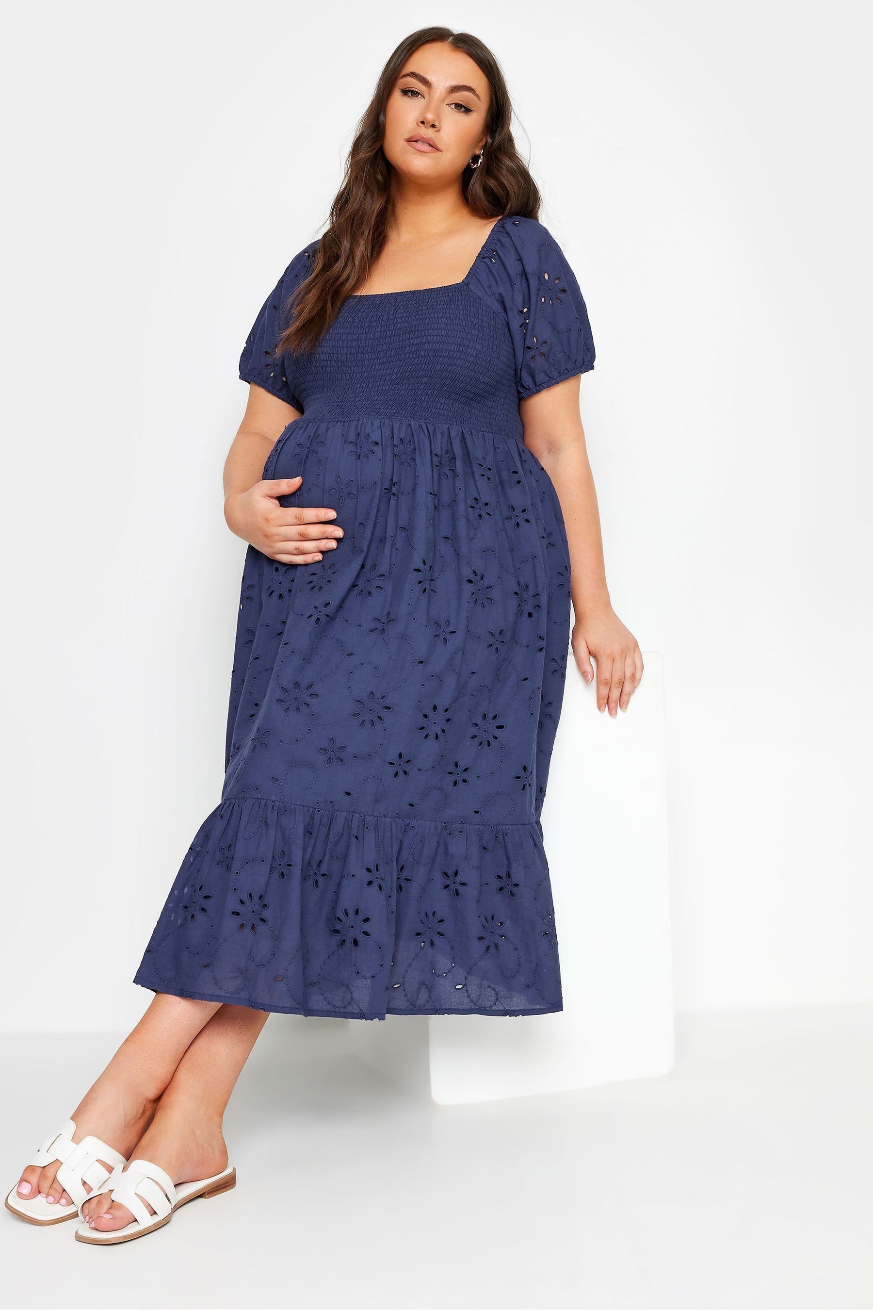 Plus size baby blue maternity dress shop