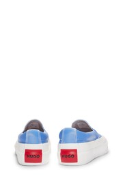 HUGO Suede Slip-on Shoes With Signature Slogan - Image 3 of 5