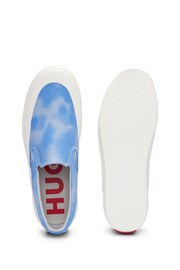 HUGO Suede Slip-on Shoes With Signature Slogan - Image 4 of 5