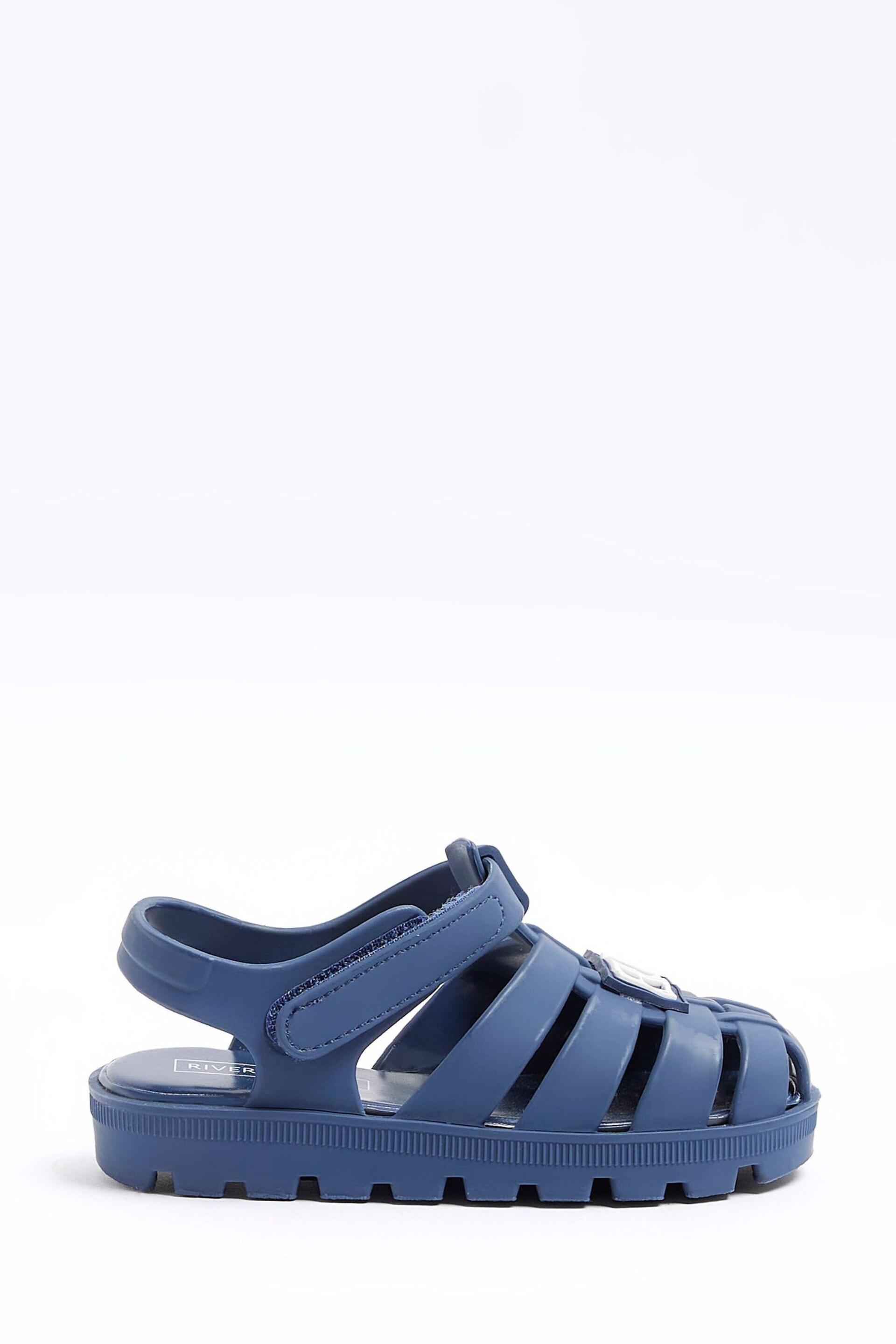 River Island Blue Boys Rubber Jelly Sandals - Image 1 of 4