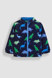 JoJo Maman Bébé Cobalt Blue Dinosaur 4-In-1 Polarfleece Jacket - Image 8 of 12