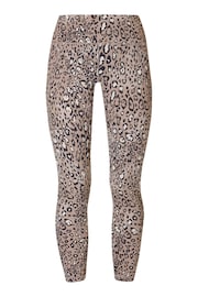 Sweaty Betty Brown Luxe Leopard Print Full Length Power Workout Leggings - Image 9 of 9