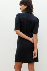 Oliver Bonas Black Short Sleeve Mini Dress - Image 2 of 8