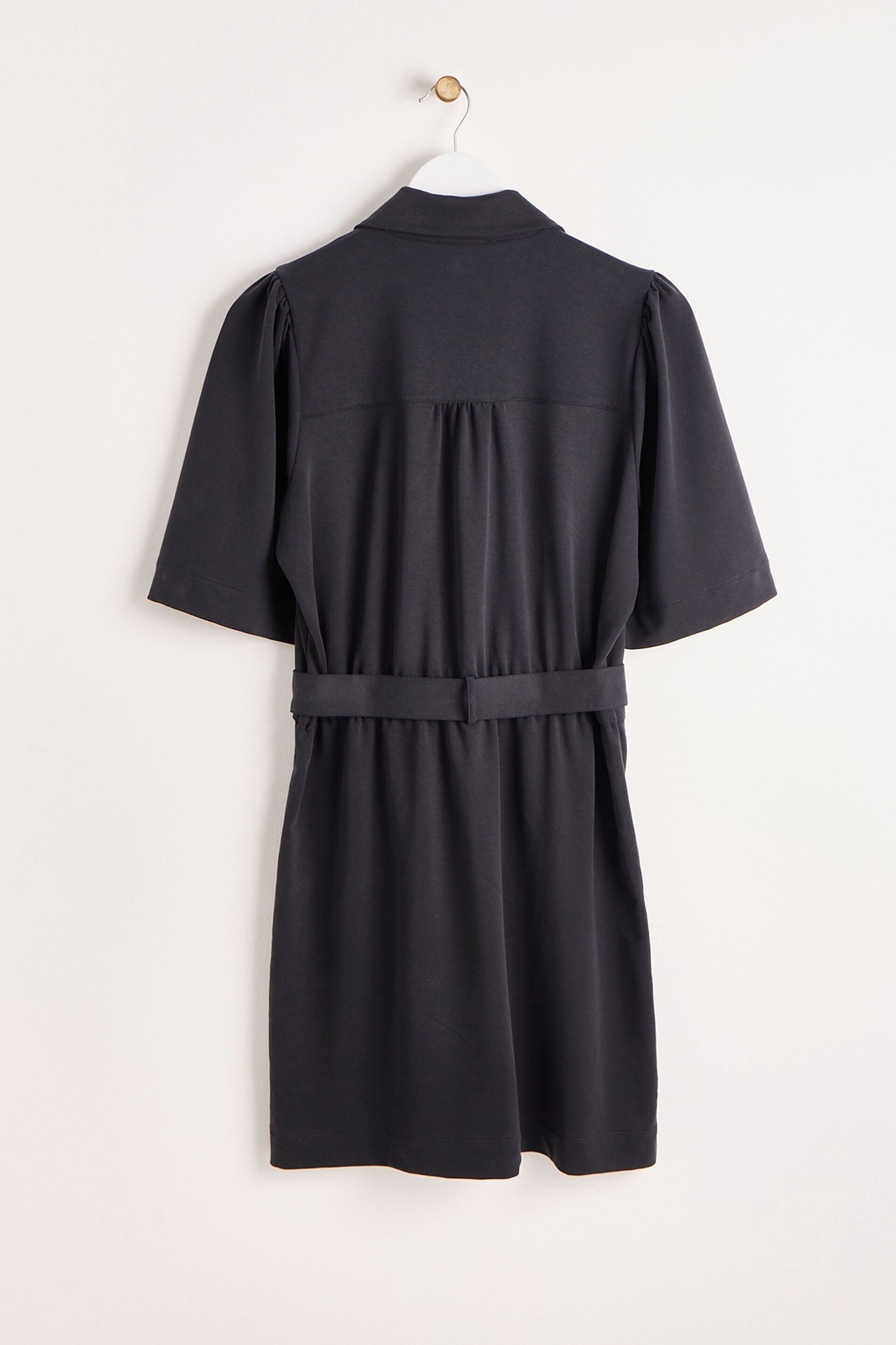 Oliver Bonas Black Short Sleeve Mini Dress - Image 5 of 8