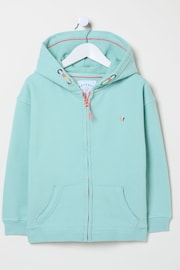 FatFace Green Shell Zip Through Hoodie - Image 5 of 6