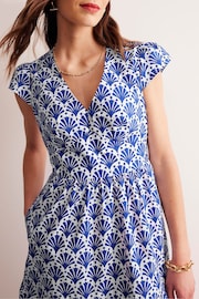 Boden Blue May Cotton Midi Tea Dress - Image 2 of 6