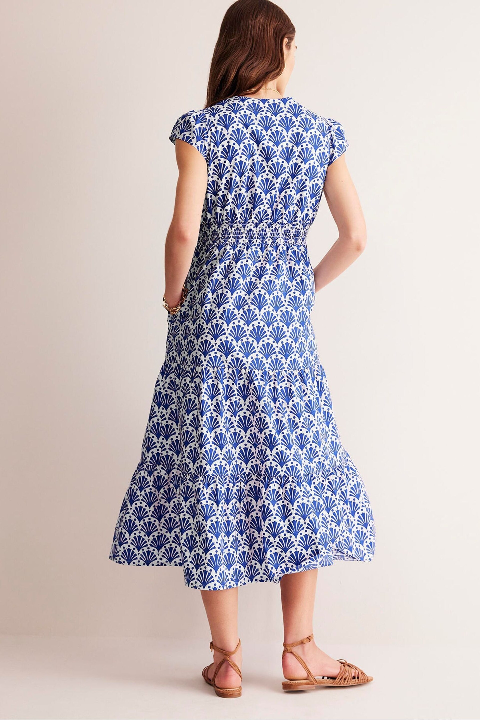 Boden Blue May Cotton Midi Tea Dress - Image 3 of 6