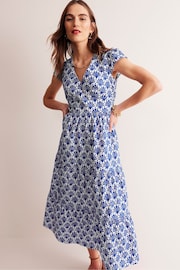 Boden Blue May Cotton Midi Tea Dress - Image 4 of 6